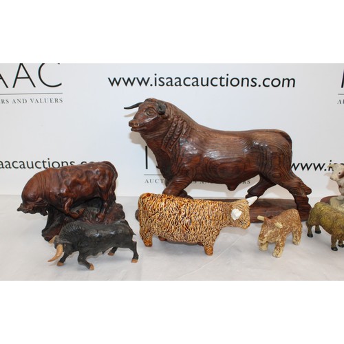 132 - Collection Of BULLS Inc-Wooden/Ceramic Etc
Largest-33cm
COLLECTION ONLY