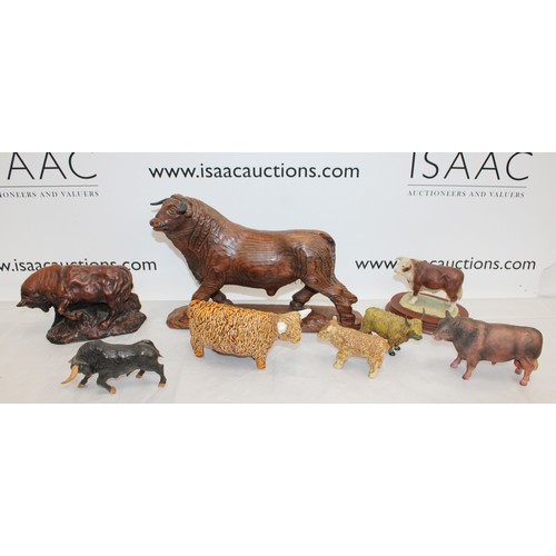 132 - Collection Of BULLS Inc-Wooden/Ceramic Etc
Largest-33cm
COLLECTION ONLY