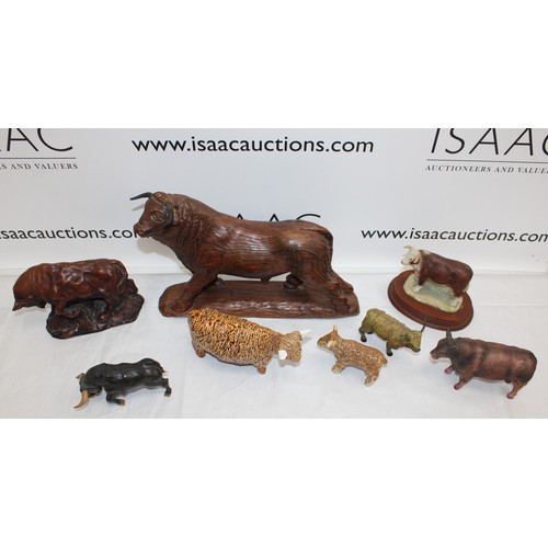 132 - Collection Of BULLS Inc-Wooden/Ceramic Etc
Largest-33cm
COLLECTION ONLY