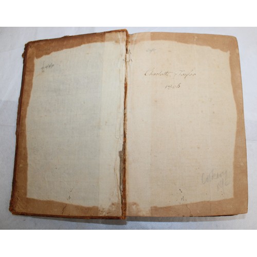 3 - The Art Of Cookery Book Signed -  Dated: 1806...