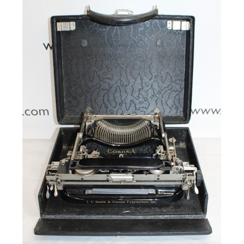 139 - L C Smith And Corona Typewriter In A Case Made In USA