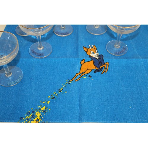 263 - Collectable BabyCham Glasses, Sign And Figure. 2 X Martini Glasses 6 x Champagne Glasses
COLLECTION ... 