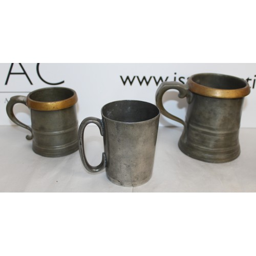 145 - 6 x Metal Tankards
Height Of Tallest 16cm