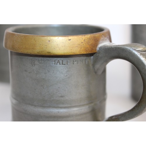 145 - 6 x Metal Tankards
Height Of Tallest 16cm