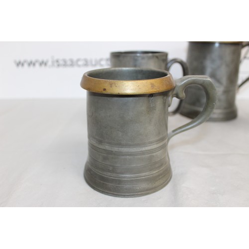 145 - 6 x Metal Tankards
Height Of Tallest 16cm