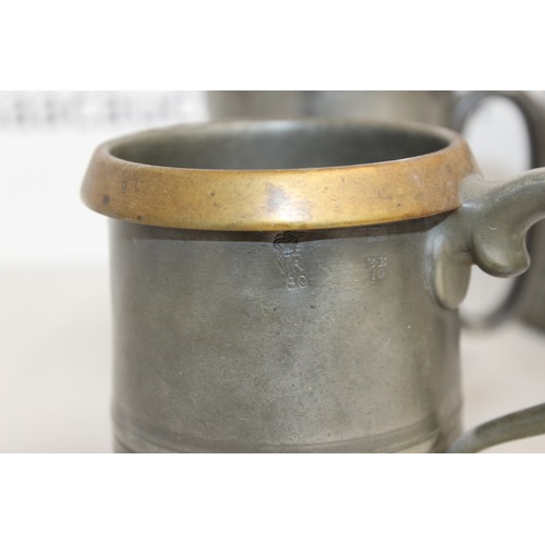 145 - 6 x Metal Tankards
Height Of Tallest 16cm