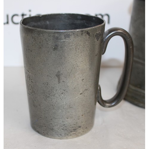 145 - 6 x Metal Tankards
Height Of Tallest 16cm