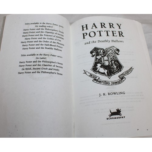 4 - HARRY POTTER And The Deathly Hallows By J.K.Rowling First Edition Book...