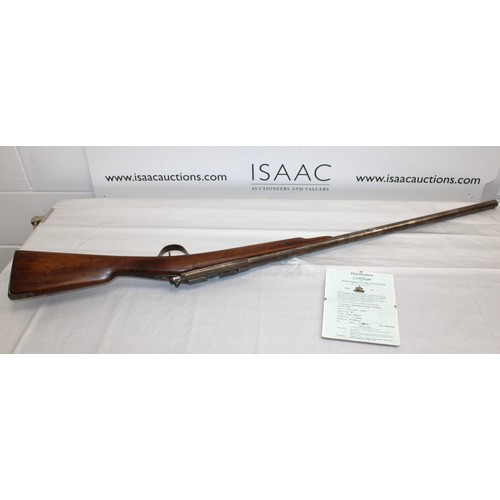 153 - Deactivated  Single Barrel Shot Gun 76463 From Belgium 12 Bore With Deactivation Certificate
Collect... 