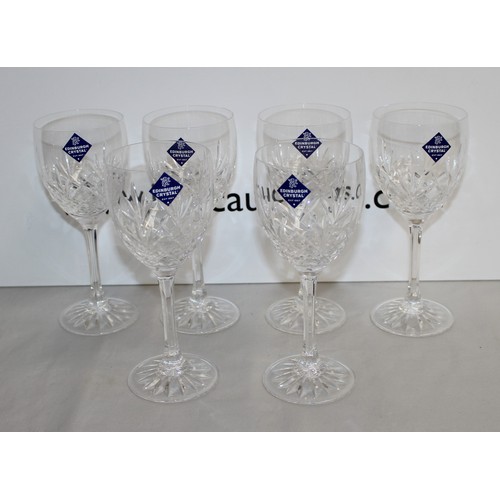 54 - Boxed Set Of 6 Edinburgh Crystal Glasses...