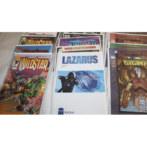 24 - A Large Quantity Of Comics Including, WildCats, CyberSpace, Cross Over, Wildstar, DV8, Sigma And Oth...