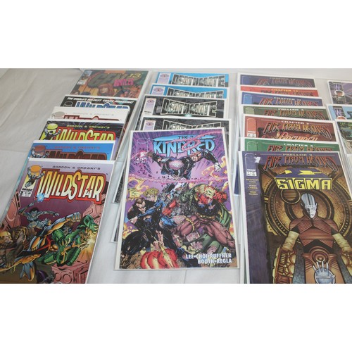 24 - A Large Quantity Of Comics Including, WildCats, CyberSpace, Cross Over, Wildstar, DV8, Sigma And Oth...