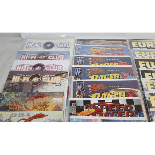 25 - A Large Quantity Of Comics Including, Speed Racer, Speed Racer X, Eureka, Stingers, Serinity, Tomb R...