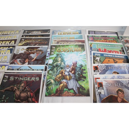 25 - A Large Quantity Of Comics Including, Speed Racer, Speed Racer X, Eureka, Stingers, Serinity, Tomb R...