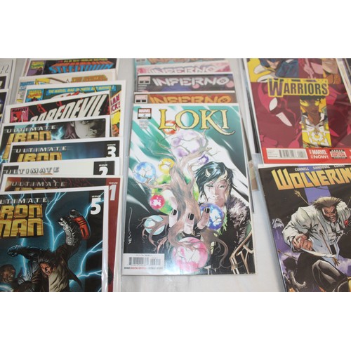 26 - A Quantity Of Marvel Comics Including X-Factor, Ultimate Iron Man, Daredevil, Night Side, Loki, Aven...