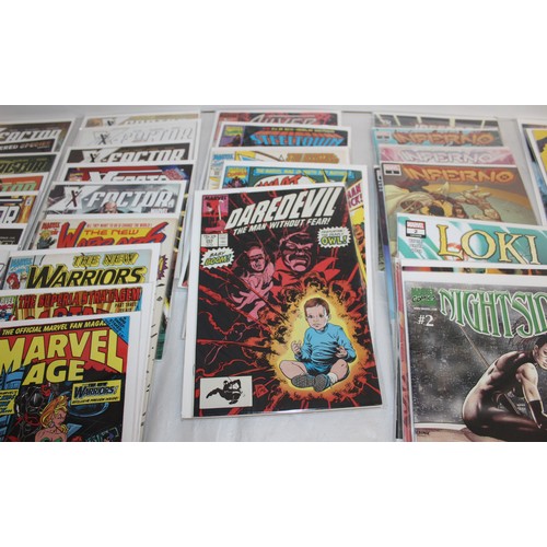 26 - A Quantity Of Marvel Comics Including X-Factor, Ultimate Iron Man, Daredevil, Night Side, Loki, Aven...