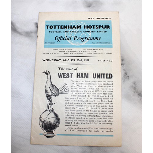 284 - A Quantity Of Football Programs inc: Arsenal Chelsea Tottenham Hotspur And West Ham United Dated Fro... 