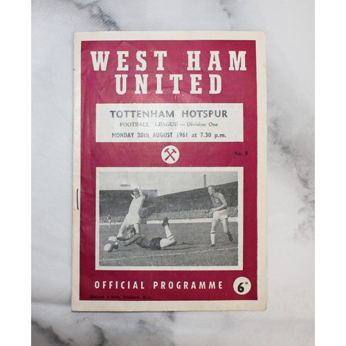 284 - A Quantity Of Football Programs inc: Arsenal Chelsea Tottenham Hotspur And West Ham United Dated Fro... 