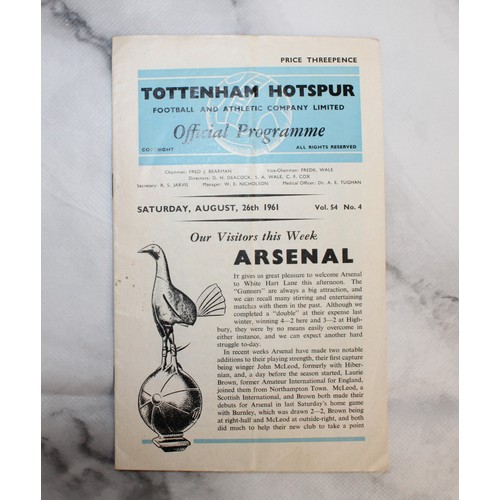 284 - A Quantity Of Football Programs inc: Arsenal Chelsea Tottenham Hotspur And West Ham United Dated Fro... 