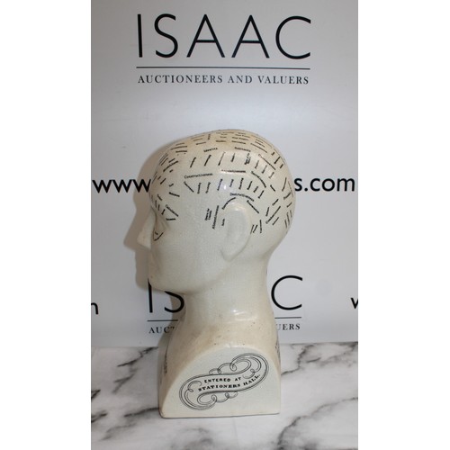 158 - Ceramic PHRENOLOGY HEAD Height 30cm 
COLLECTION ONLY