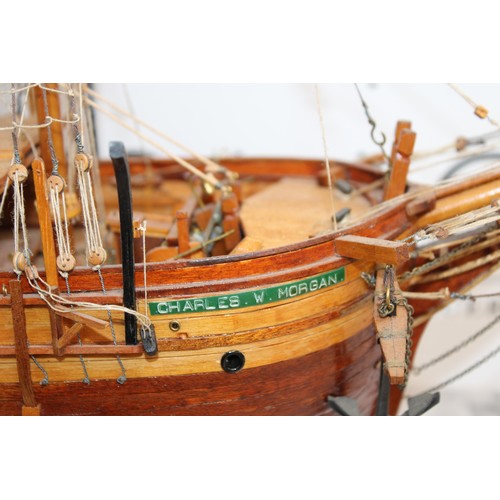 161 - Wooden Model Of WHALER CHARLES W. MORGAN 1841-1921 Ship Length 76cm Height 70cm
On A Stand
COLLECTIO... 