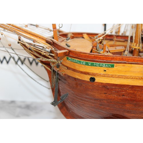 161 - Wooden Model Of WHALER CHARLES W. MORGAN 1841-1921 Ship Length 76cm Height 70cm
On A Stand
COLLECTIO... 