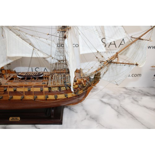 163 - Wooden Model Of SAN JUAN NEPOMUCENO Ship Length-87cm Height-82cm
On A Stand
COLLECTION ONLY