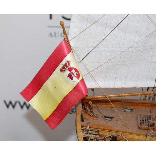 163 - Wooden Model Of SAN JUAN NEPOMUCENO Ship Length-87cm Height-82cm
On A Stand
COLLECTION ONLY