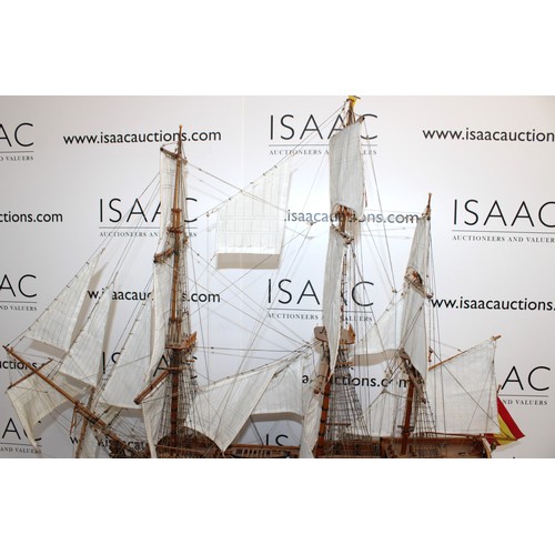 163 - Wooden Model Of SAN JUAN NEPOMUCENO Ship Length-87cm Height-82cm
On A Stand
COLLECTION ONLY