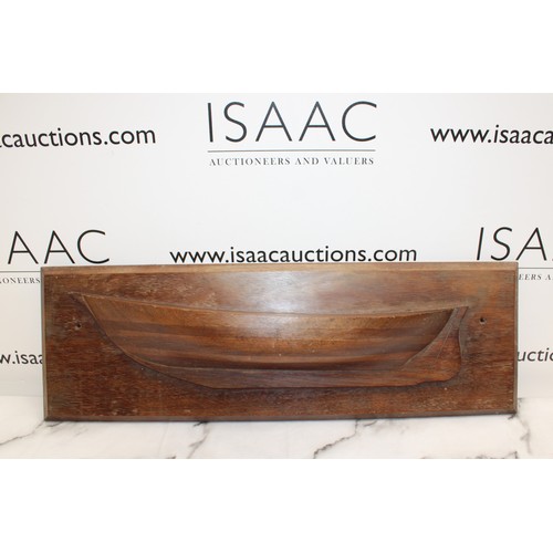 60 - Wooden Boat Plaque 72cm x 23.5cm...