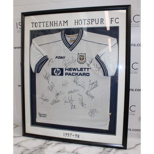 286 - Framed 1997-98 Tottenham Hotspur Signed Shirt Height-107cm x 88cm

INCLUDES 18 SIGNATURES

COLLECTIO... 