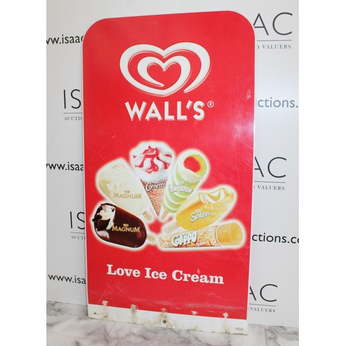 238 - WALL'S LOVE ICE CREAM SIGN 85CM X 46CM
COLLECTION  ONLY