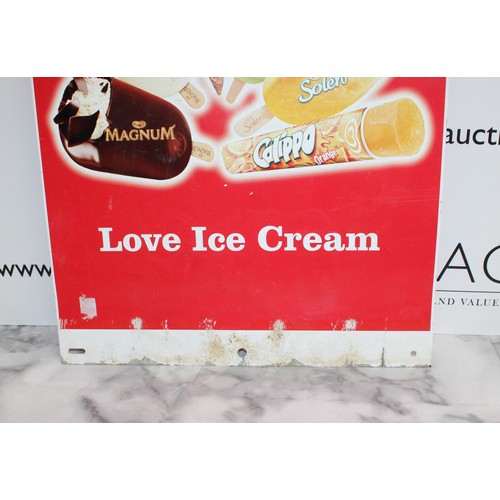 238 - WALL'S LOVE ICE CREAM SIGN 85CM X 46CM
COLLECTION  ONLY