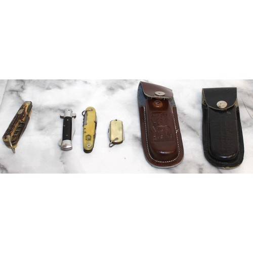 173 - A Selection Of Pen Knives Including Lock Knives And Multi tools