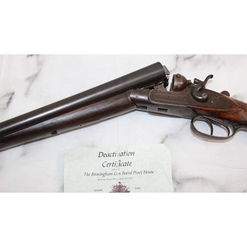 328 - Belgium Double Barrel Shotgun- No Name No 207948 With Deactivation Certificate
PROOF OF AGE WITH I.D... 