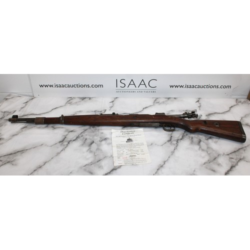 331 - German B/A Mauser Rifle With Deactivation Certificate No 2028
Proof On Age With I.D On Collection
Co... 