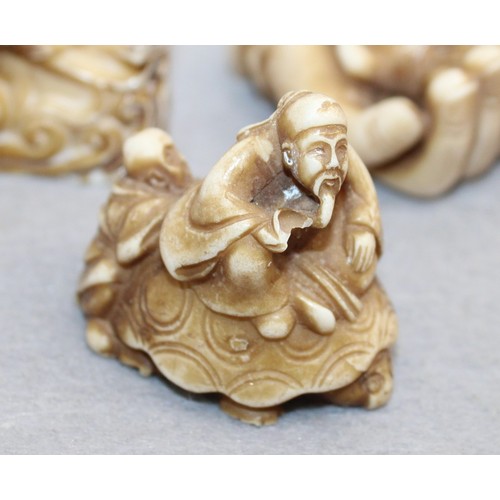 230 - 7 x Oriental Resin Figurines Tallest 6cm