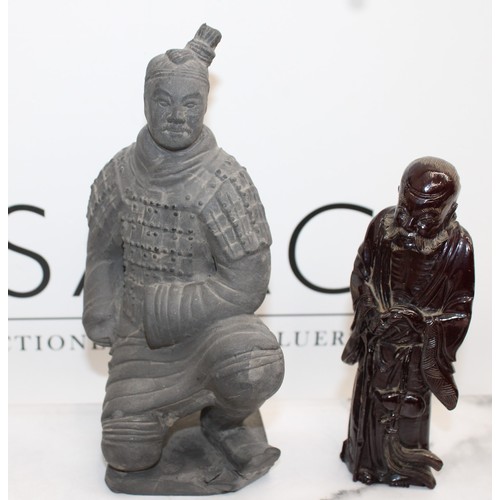 231 - Mixed Oriental Figurines Inc- Trinket Pot