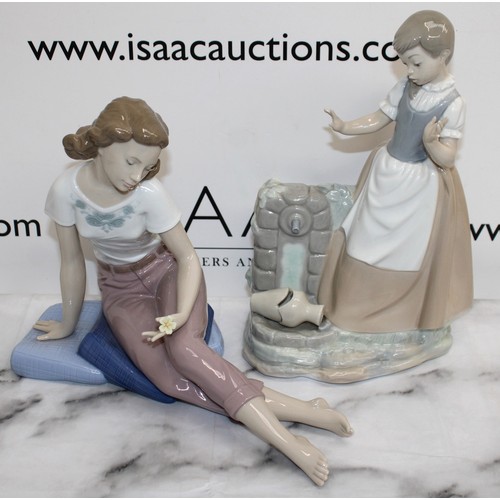 48 - Two NAO Figurines Inc-Morning Breeze Length 30cm & Girl With Broken Water Vase Height 30cm
COLLECTIO...