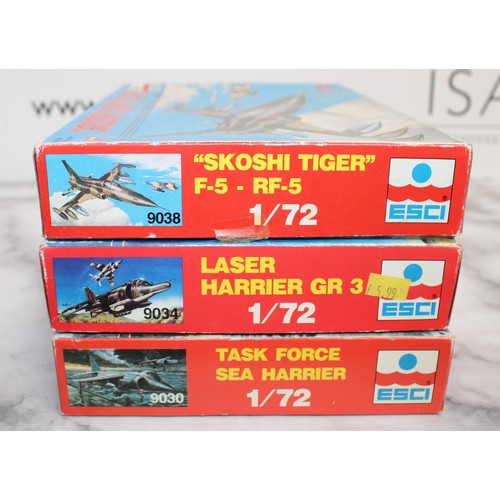 963 - 3 x Boxed ESCI Military Air Craft Model Kits