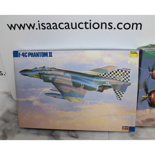 964 - 3 x Boxed Hasegawa Model Hobby Kits Military Air Craft