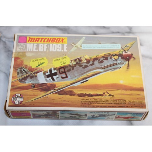 966 - 7 x Boxed Matchbox Model Kits Inc-Military Air Craft/Tanks/Transporter