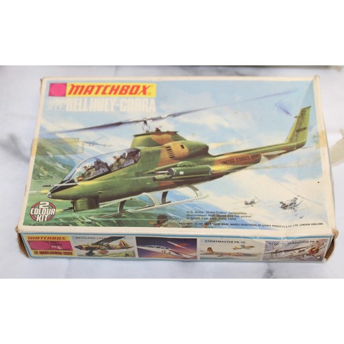 966 - 7 x Boxed Matchbox Model Kits Inc-Military Air Craft/Tanks/Transporter