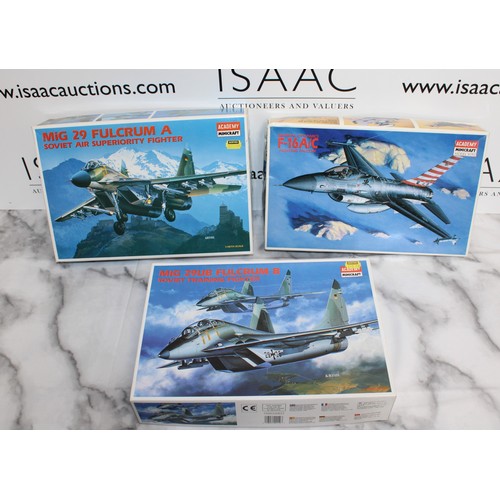 968 - 3 x Boxed Minicraft Military Air Craft Model Kits