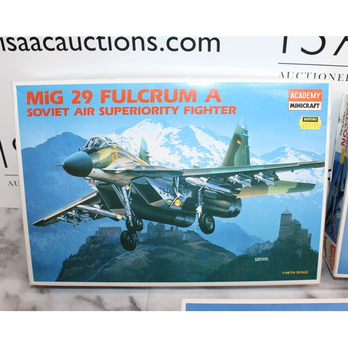 968 - 3 x Boxed Minicraft Military Air Craft Model Kits