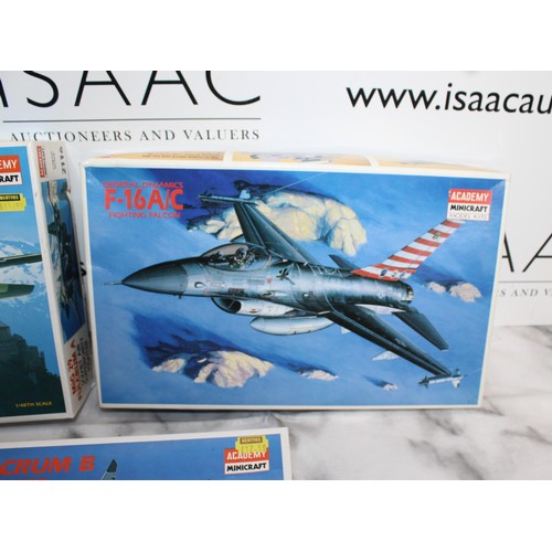 968 - 3 x Boxed Minicraft Military Air Craft Model Kits