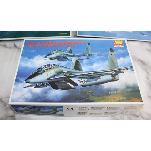 968 - 3 x Boxed Minicraft Military Air Craft Model Kits