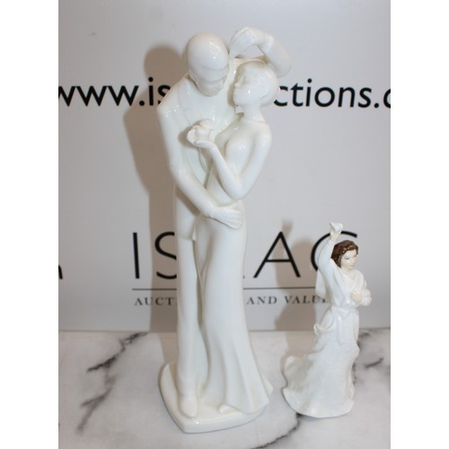 190 - Two Royal Doulton Figurines Inc-Our First Christmas & Au Revoir Tallest 28cm
COLLECTION ONLY