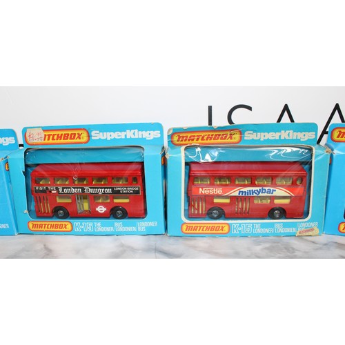 971 - A Quantity Of Boxed Collectable Matchbox Superkings Buses