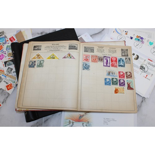 30 - Quantity Of World wide Stamps In Albums/Royal Mail First Day Covers/Etc